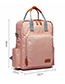 Fashion Pink Fashion Red Pure Color Decorated Backpack