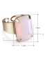 Fashion Green Square Shape Decorated Opening Ring