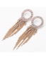 Fashion Gold Color Tassel Decorated Pure Color Long Earrings