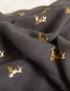 Fashion Khaki Antler Pattern Decorated Dual-use Scarf