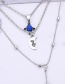 Fashion Silver Color Tasel Decorated Multi-layer Necklace