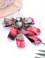 Elegant Red Spider Decorated Bowknot Brooch