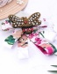 Elegant Red Bee Shape Decorated Bowknot Brooch