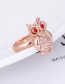 Fashion Gold Color Owl Shape Decorated Ring