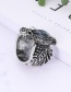 Fashion Silver Color Owl Shape Decorated Ring