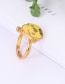 Fashion Yellow Bird Shape Decorated Ring