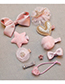 Fashion Pink Bowknot&star Shape Decorated Hair Clip (10 Pcs )