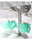 Fashion Green Round Shape Decorated Earrings