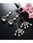 Fashion Purple Color Matching Decorated Earrings