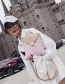 Fashion White Pure Color Decorated Backpack