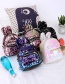 Fashion Pink Rabbit Shape Design Paillette Decorated Backpack