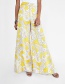 Fashion Yellow Flower Pattern Decorated Pants