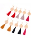 Fashion Brown Hollow Out Design Tassel Decorated Earrings