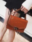 Fashion Orange Belt Buckle Decorated Bag