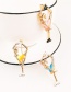 Fashion Yellow Pure Color Decorated Brooch