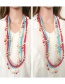 Fashion Blue Pearls Decorated Double Layer Jewelry Sets