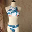 Sexy Blue High-neckline Design Bandage Bikini