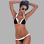 Sexy White+black Color Matching Design Larger Size Bikini