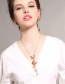 Fashion Silver Color Butterfly Pendant Decorated Long Necklace