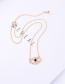 Fashion Gold Color Eye Pendant Decorated Necklace