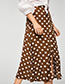Fashion Coffee Dots Pattern Decorated Simple Skirt