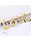 Fashion Gold Color Letter H Decorated Pure Color Earrings