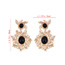 Fashion Gold Color Leaf Decorated Hollow Out Earrings