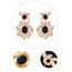 Fashion Gold Color Leaf Decorated Hollow Out Earrings