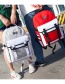 Fashion Red Double Buckles Decorated Backpack