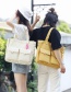 Fashion Beige Pure Color Decorated High-capacity Bag