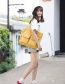 Fashion Yellow Pure Color Decorated High-capacity Bag