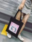 Fashion Black Peppa Pig Pattern Decorated Shoulder Bag