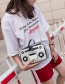 Fashion White Recorder Shape Design Shoulder Bag