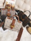 Fashion Khaki Grid Pattern Decorated Bag