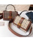 Fashion Khaki Belt Buckle Decorated Bag