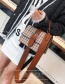Fashion Brown Grid Pattern Decorated Bag