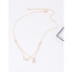 Fashion Gold Color Letter Love Decorated Double Layer Necklace