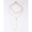 Fashion Gold Color Tassel Decorated Multi-layer Necklace