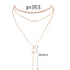 Fashion Gold Color Tassel Decorated Multi-layer Necklace