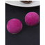 Fashion Plum Red Button Shape Design Pure Color Earrings