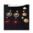 Fashion Red+black Color Matching Design Round Shape Earrings