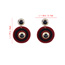 Fashion Pink+yellow Color Matching Design Round Shape Earrings