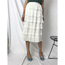 Fashion White Pure Color Design Multi-layer Skirt