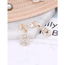 Elegant Gold Color Moon&star Shape Decorated Pure Color Earrings
