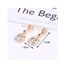 Elegant Gold Color Moon&star Shape Decorated Pure Color Earrings