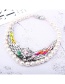 Trendy Multi-color Pearls&diamond Decorated Color Matching Necklace