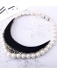 Trendy Multi-color Pearls&diamond Decorated Color Matching Necklace