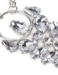 Trendy Silver Color Oval Diamond Decorated Pure Color Bracelet