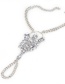 Trendy Gray Oval Diamond Decorated Simple Bracelet