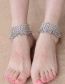 Trendy Silver Color Bells Decorated Multi-layer Anklet